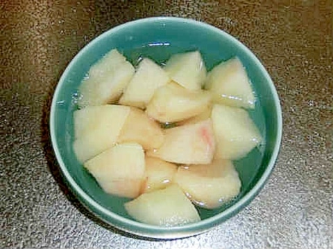 硬い桃が変身!桃のコンポート